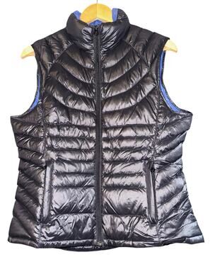 Bernardo Goose Down Puffer Vest Women's Medium Black Warm Fall Packable Light